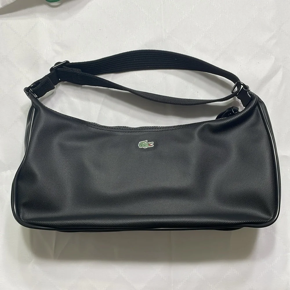 Lacoste Black Nylon Shoulder Bag